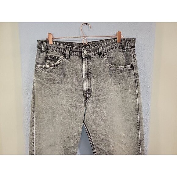 Vintage 80s Levi's Acid‎ Wash Jeans Orange Tab Size 36x29 White Wash Denim - Picture 3 of 9